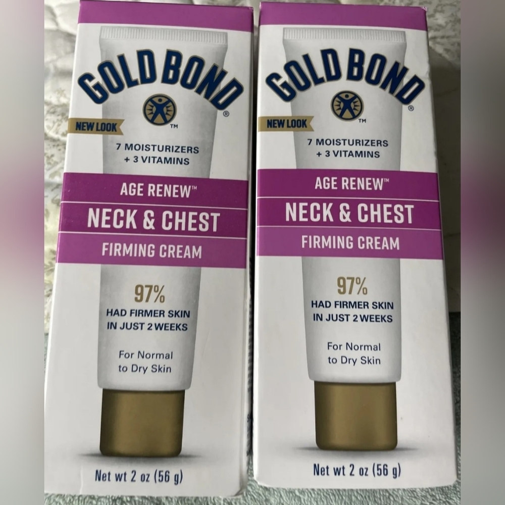 2 Pack (2 oz each) Gold Bond Age Renew Neck & Chest Firming Cream for Normal/Dry